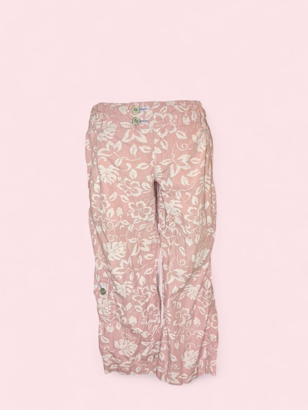 Women’s Pink Floral Capris Pants